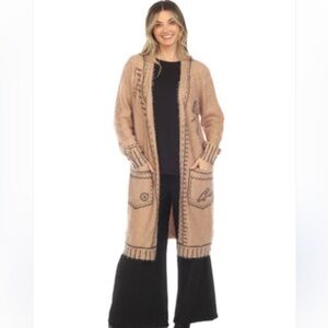 Inoah C251SE Fur Sweater L/S Duster eyelash fuzzy whimsical cozy size S/M